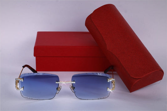 Blue Shade Diamond Sunglasses