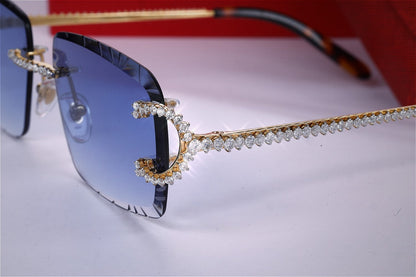 Full Iced Out Vvs Moissanite Elegant Sunglasses