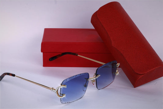 Blue Shade Diamond Sunglasses