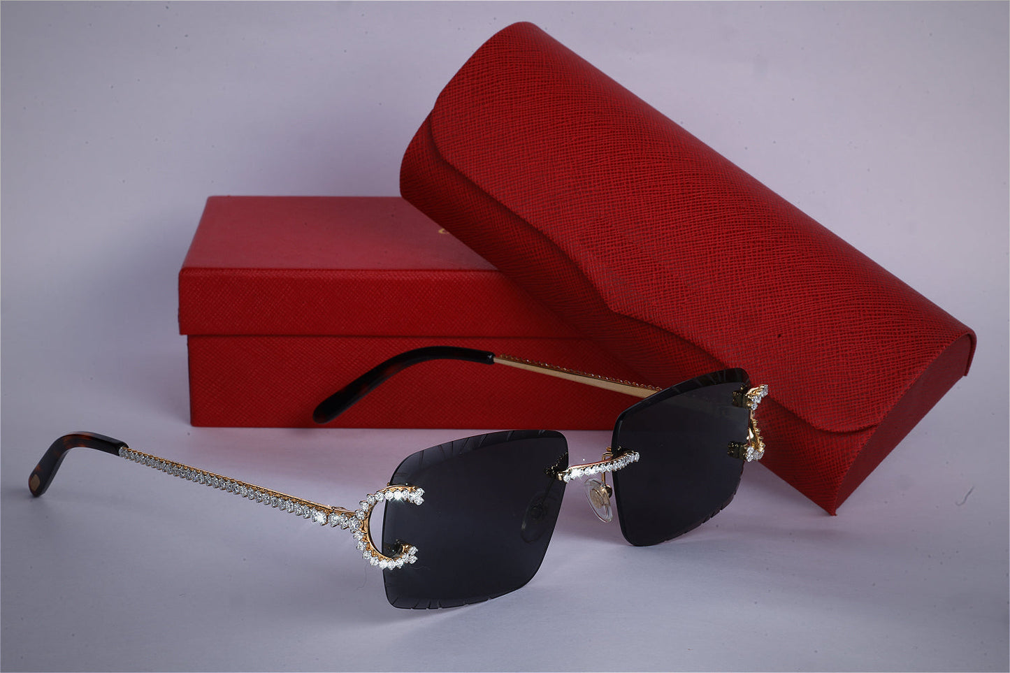 Fully Iced Out Diamond Black Shades Sunglasses