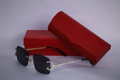 Fully Iced Out Diamond Black Shades Sunglasses