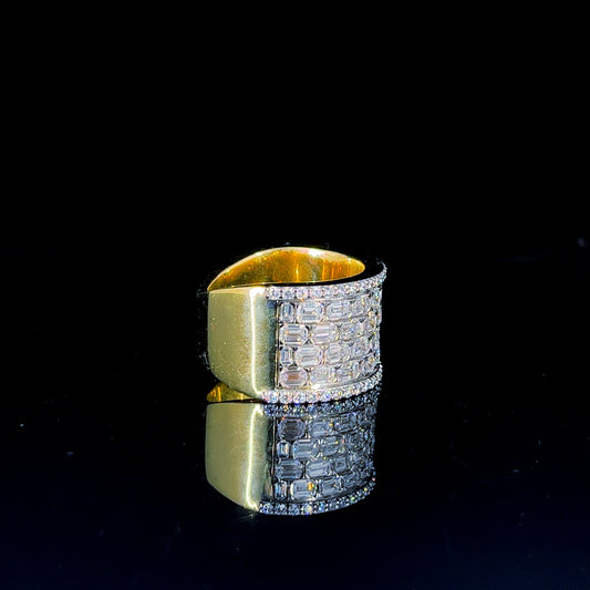 Baguette Cut Diamond Men's Rings