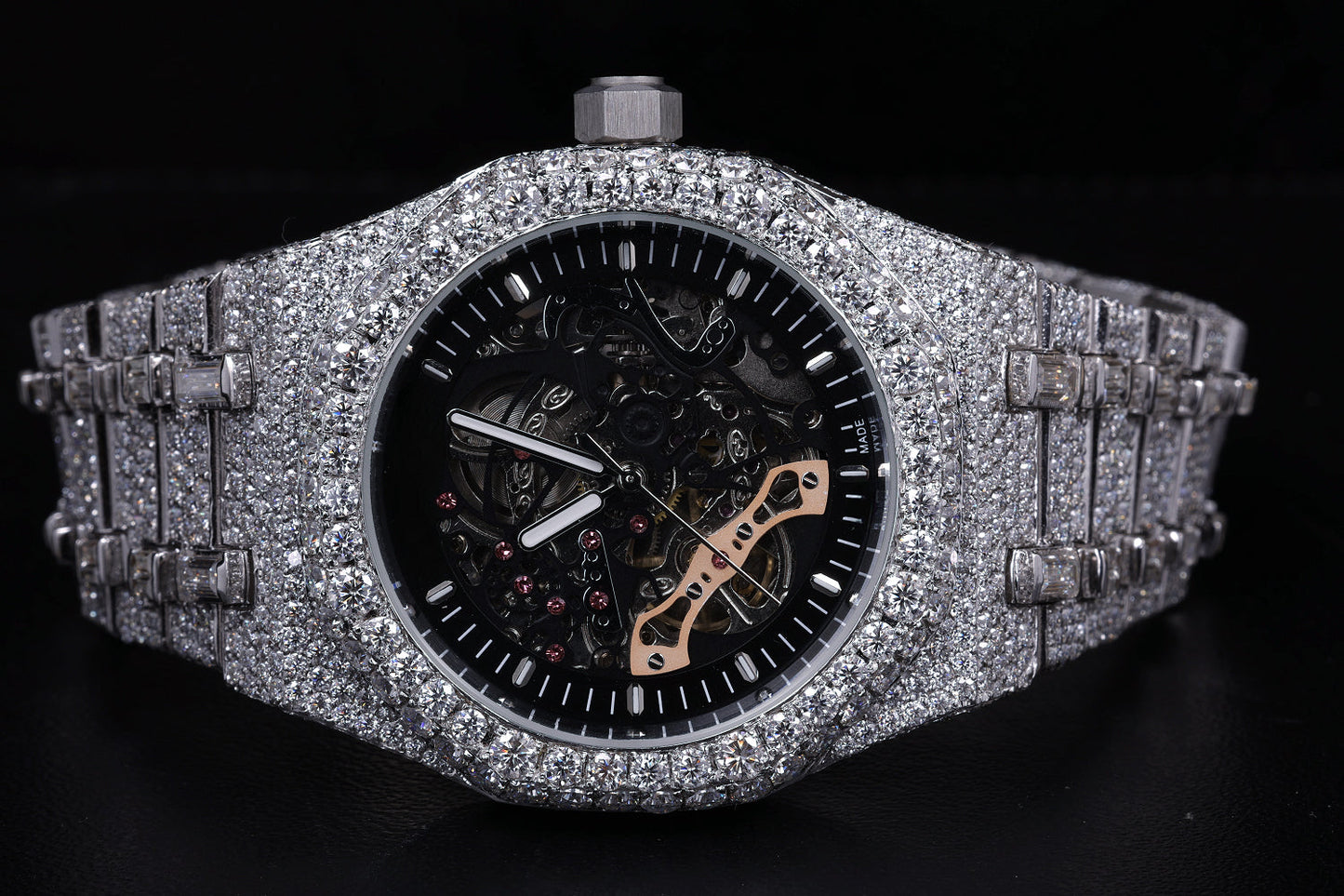 Automatic Movement Watch with Moissanite Sparkle