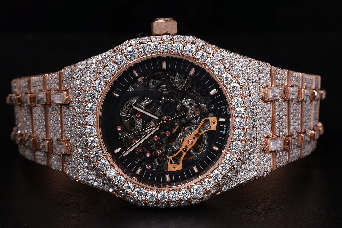 Automatic Movement Watch with Moissanite Sparkle