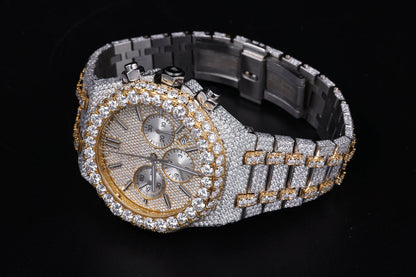 Three Calendar Diamond Two Tone Diamond Watches