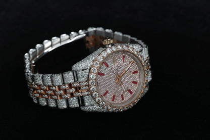 Round Dial Vvs Diamond Watch