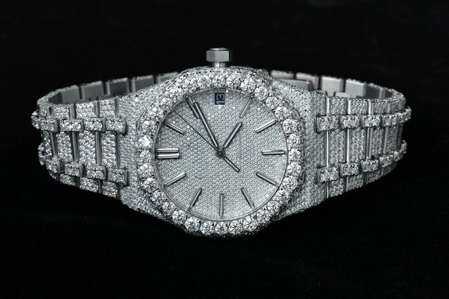 White & Rose Gold Plated Two Tone Diamond Watch