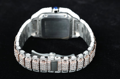 Stainless Steel Automatic Watch Fully Iced Out Design