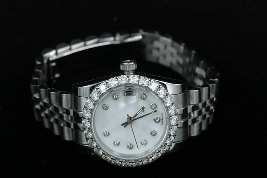 32MM Big Round Diamond Watch