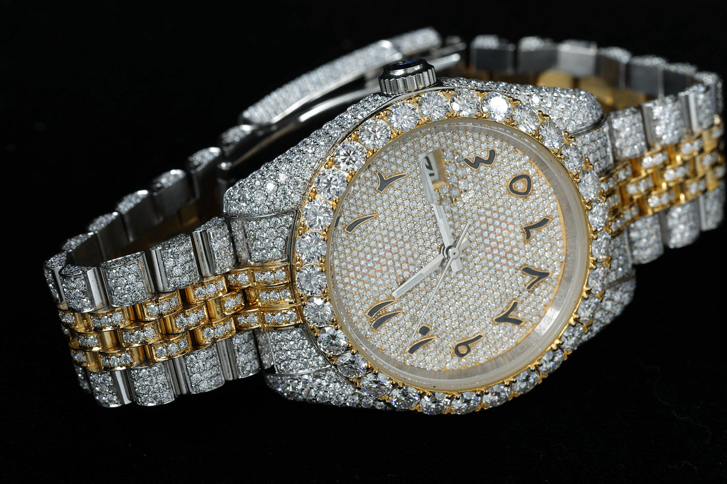 Arabic Letter Dial Automatic Diamond Watch