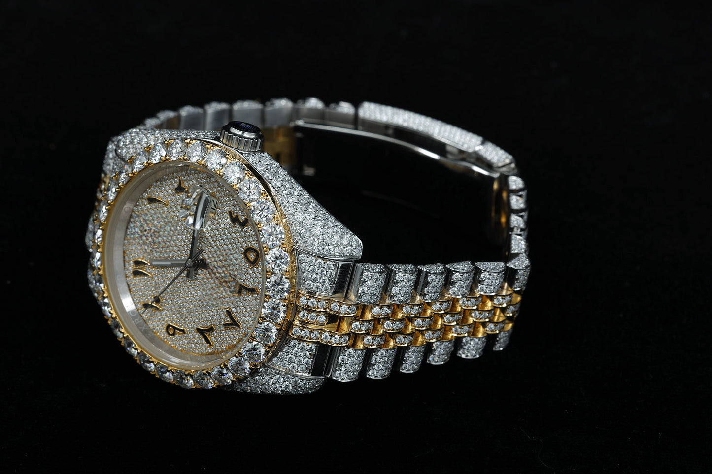 Arabic Letter Dial Automatic Diamond Watch